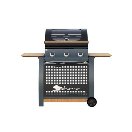 Sahara 3 burner gas bbq oak