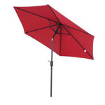 Red Garden Parasol - Crank and Tilt 2.7m