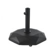 Black Concrete Parasol Base on  Wheels - 25kg