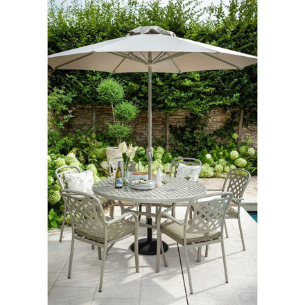 Berkeley 6 Seater Cast Aluminium Round Furniture Set