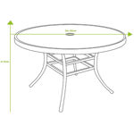 Berkeley 6 Seater Cast Aluminium Round Furniture Set