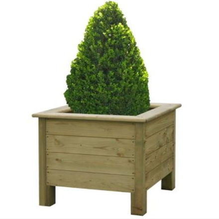 Picture of WOODFORD PLAZA TIMBER PLANTER 65CM MEDIUM