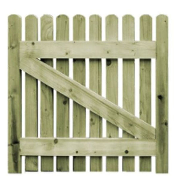 Picture of ARAN ROUND TOP PICKET GATE .9M X 1.2M (H)