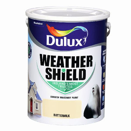 Picture of DULUX WEATHERSHIELD BUTTERMILK 5LTR