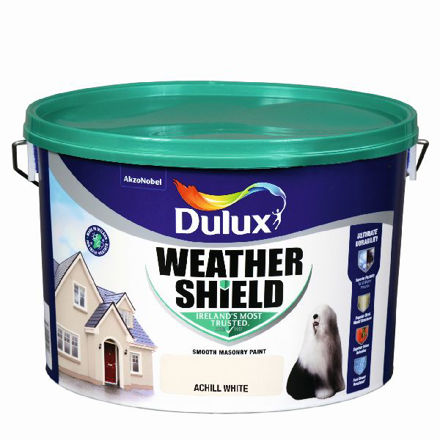 Picture of DULUX WEATHERSHIELD ACHILL WHITE 10LTR