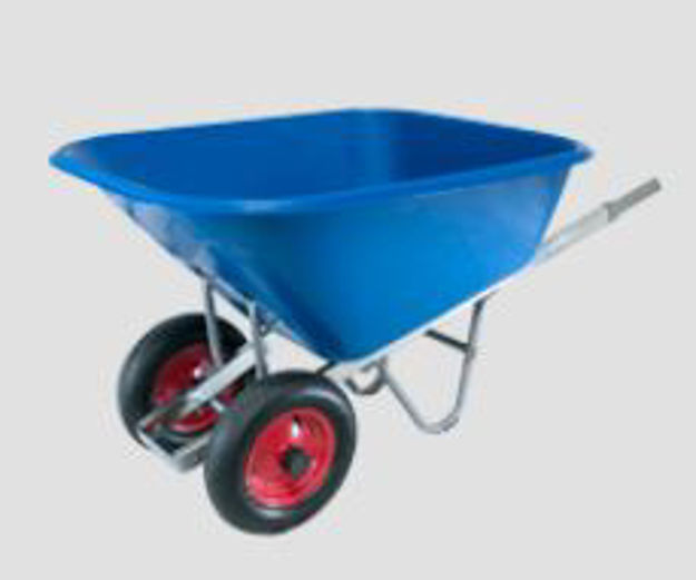 Picture of JUMBO TWIN WHEELBARROW BB280 280LTR BLUE