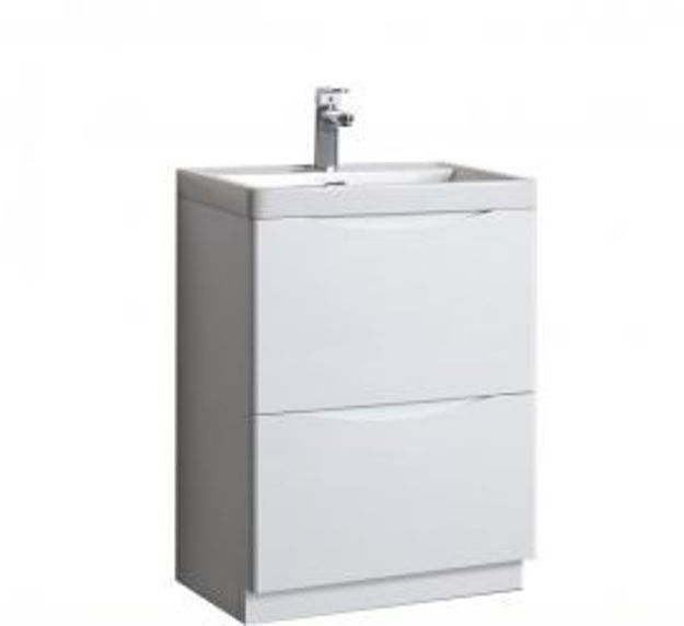 Picture of BALINESE  60CM FLOOR STANDING VANITY UNIT - GLOSS WHITE