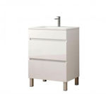 Picture of JASMINE 60CM 2 DRAWER FLOOR UNIT - GLOSS WHITE