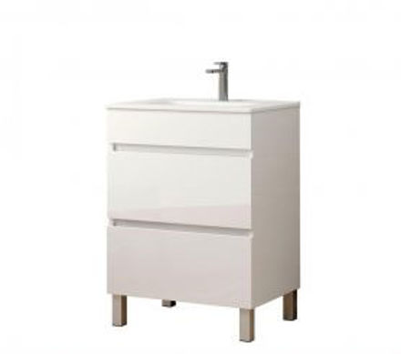 Picture of JASMINE 60CM 2 DRAWER FLOOR UNIT - GLOSS WHITE