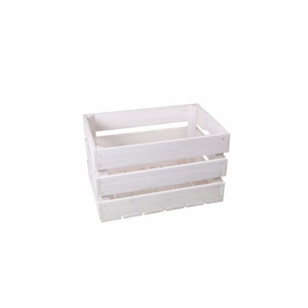Picture of WHITE WOODEN APPLE CRATES WHITE 40X50X30CM