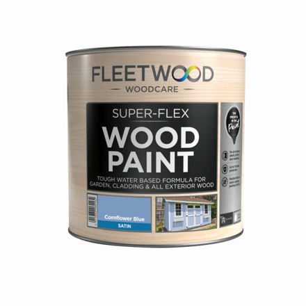 Picture of F/WOOD SUPERFLEX  PAINT SATIN CORNFLOWER 1LT