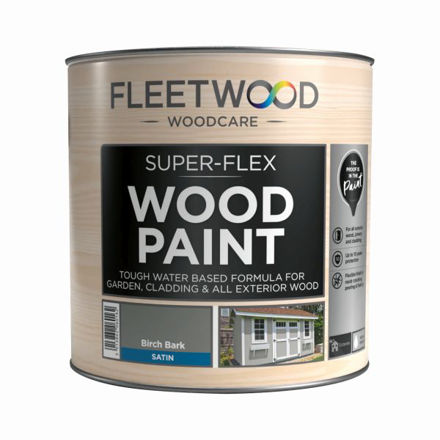 Picture of F/WOOD SUPERFLEX  PAINT SATIN BIRCH BLK 1LTR