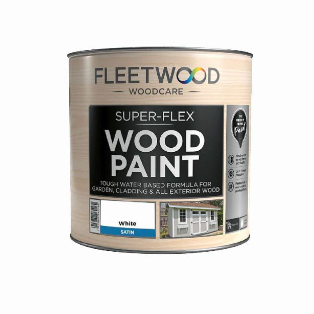 Picture of F/WOOD SUPERFLEX WOOD PAINT SATIN WHITE 2.5LT