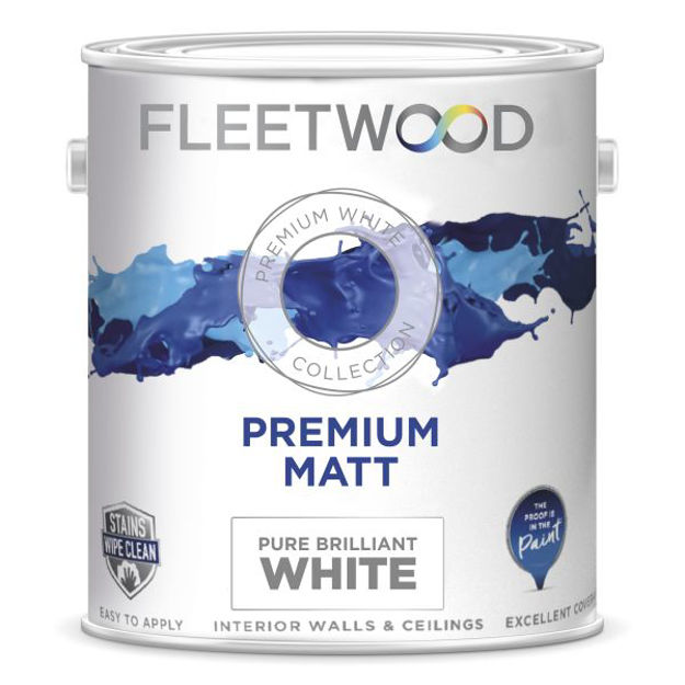 Picture of FLEETWOOD PREMIUM MATT  B/WHITE 5LTR