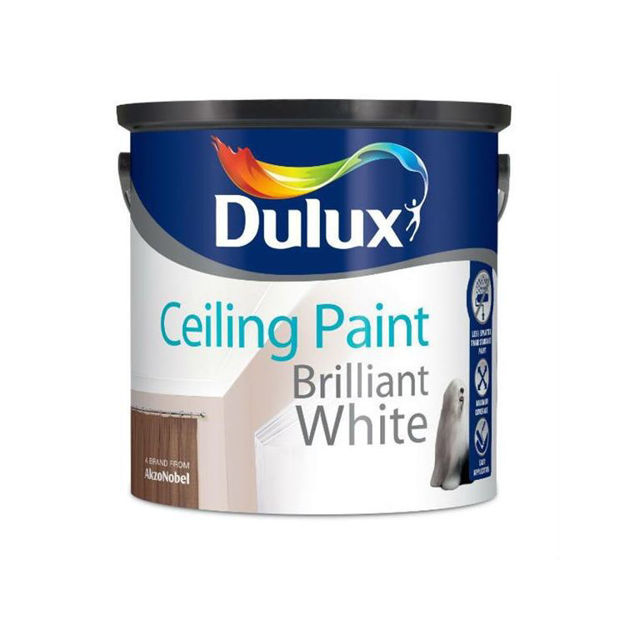 Picture of DULUX CEILING PAINT BRILLIANT WHITE 2.5L