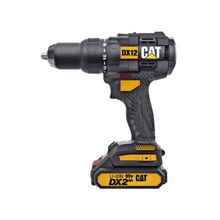 Picture of CAT B/LESS COMBI DRILL DRIVER 18V DX12
