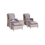 EDEN ROSE ADJUSTABLE RATTAN COFFEE CHAIR 3 PCE SET