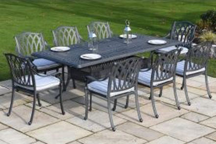 Picture of FLORENCE 8 SEATER RECT CAST ALUMINIUM PATIO SET##ONE ONLY###