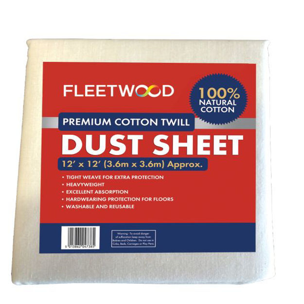 Picture of FLEETWOOD PROFESSIONAL CANVAS DUST SHEET 12X12FT