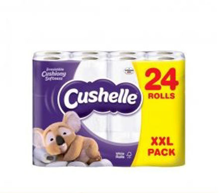 Picture of CUSHELLE TOILET TISSUE  ROLLS WHITE 24PK