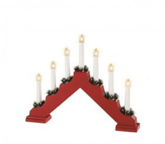 Picture of 7 LIGHT CANDLEBRIDGE RED WOOD