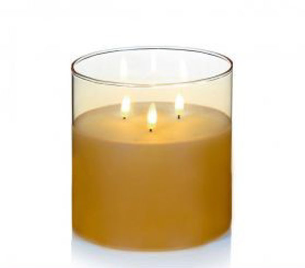 Picture of ACCENTS TRIPLE FLICKABRIGHT CANDLE ROSE GOLD