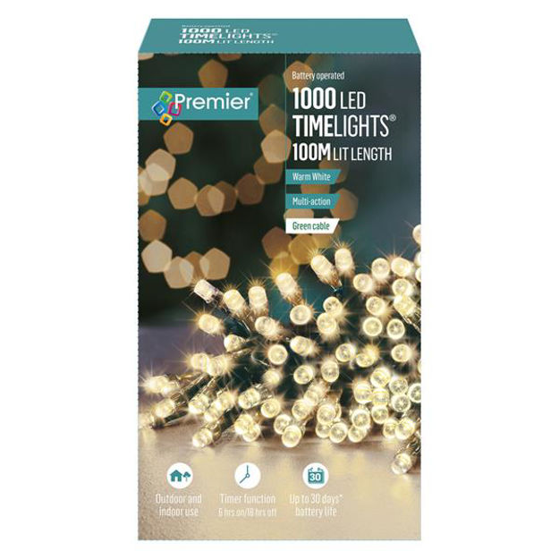 Picture of PREMIER 1000 LED TIME BATTERY LIGHTS WARM WHITE