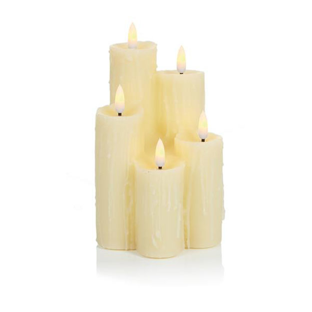 Picture of FLICKABRIGHT 5 MELTED EDGE CANDLES
