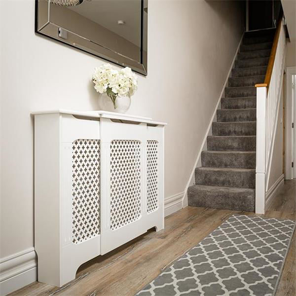 Mullingar Hardware. TEMA CLASSIC ADJUSTABLE RADIATOR COVER LARGE WHITE