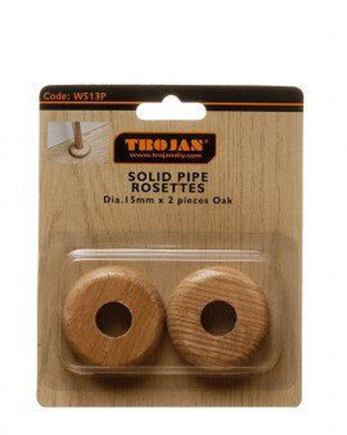 Picture of TROJAN SOLID WHITE OAK PIPE COVER- 2PK