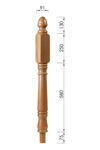 Picture of ACHILL PLAIN LONG SQUARE 1/2 NEWEL POST R/DEAL