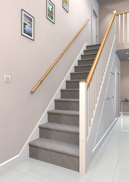 Picture of WALL MOUNTED WHITE OAK HANDRAIL KIT 3.6M