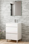 Picture of JASMINE 60CM 2 DRAWER FLOOR UNIT - GLOSS WHITE