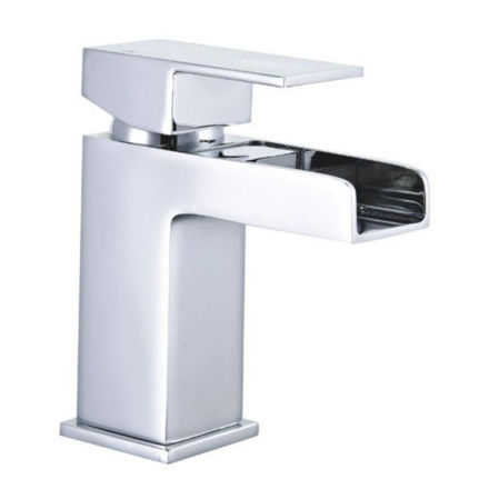 Picture of CARDIFF MONO BASIN WATERFALL MIXER + PUSH WASTE