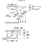 Picture of GROHE BAU 55CM 1TAPHOLE BASIN