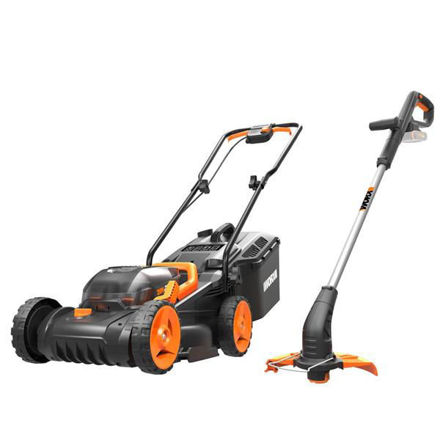 WORX 34CM CORDLESS 40V LAWNMOWER & STRIMMER SET