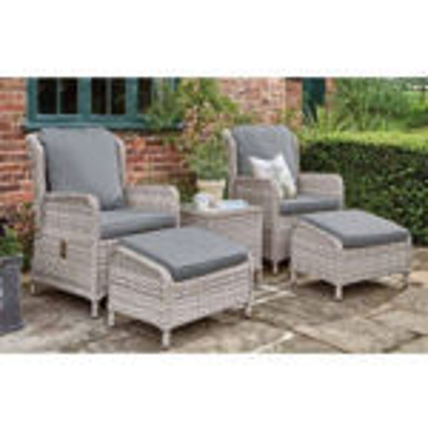 EDEN ROSE ADJUSTABLE RATTAN COFFEE CHAIR 3 PCE SET