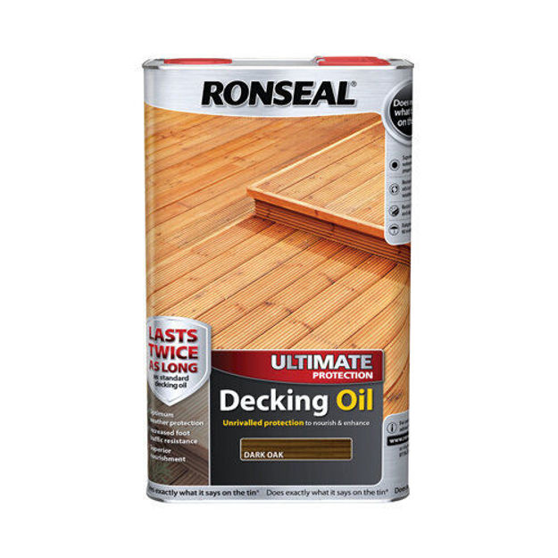 Picture of RONSEAL ULTIMATE DECKING OIL DARK OAK 5LTR