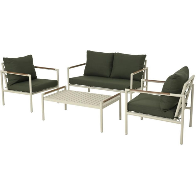 Picture of LEON ALUMINIUM 4 SEATER SOFA & TABLE SET