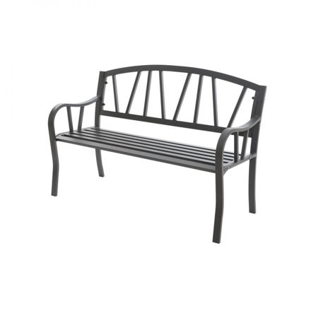 Picture of HOUSTON STEEL GARDEN BENCH GRAPHITE