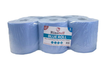 Picture of RINOTUFF BLUE PAPER ROLL 100M PACK 6
