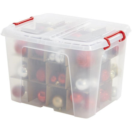 Picture of STRATA CHRISTMAS BAUBLE STORAGE BOX & LID
