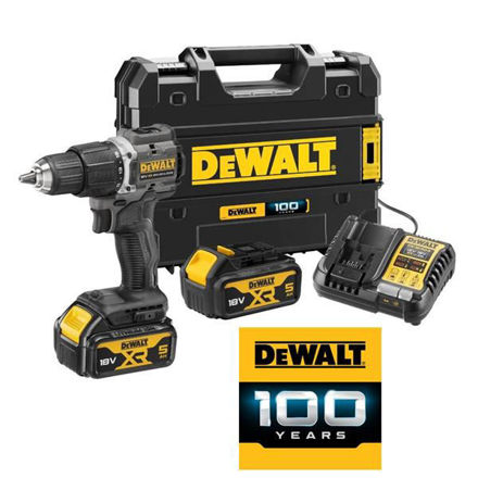 Picture of DEWALT 18V 100 YEAR COMBI DRILL 2 X 5AH BATTS