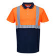 Picture of HI-VIS TWO TONE POLO SHIRT ORANGE/NAVY XL