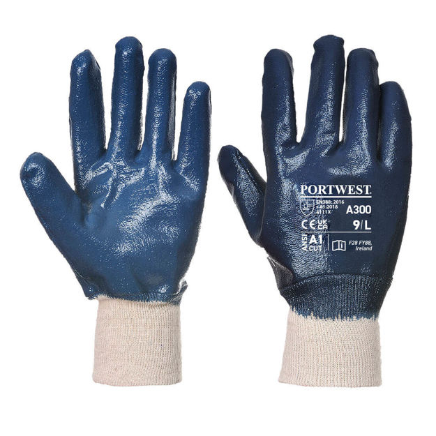 Picture of NITRILE KNIT WRIST GLOVE (PR) A300