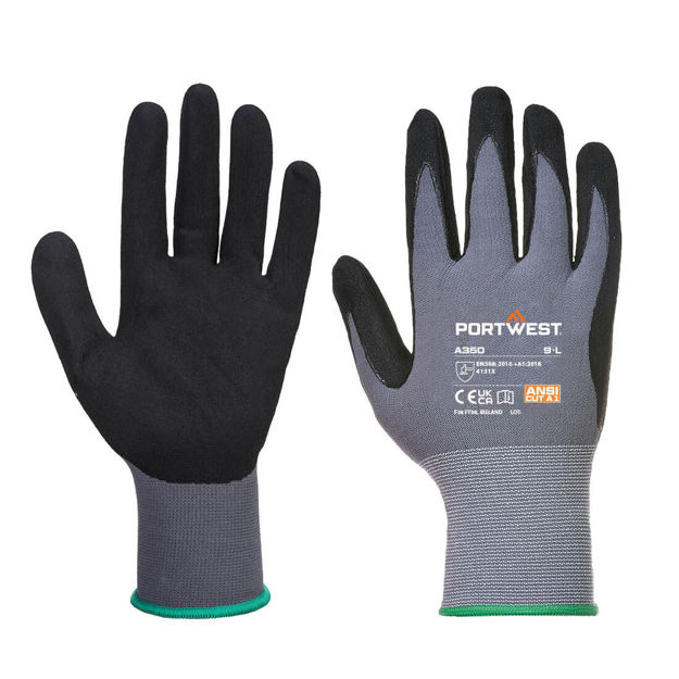 Picture of PORTWEST DERMIFLEX GLOVE BLACK  (L)