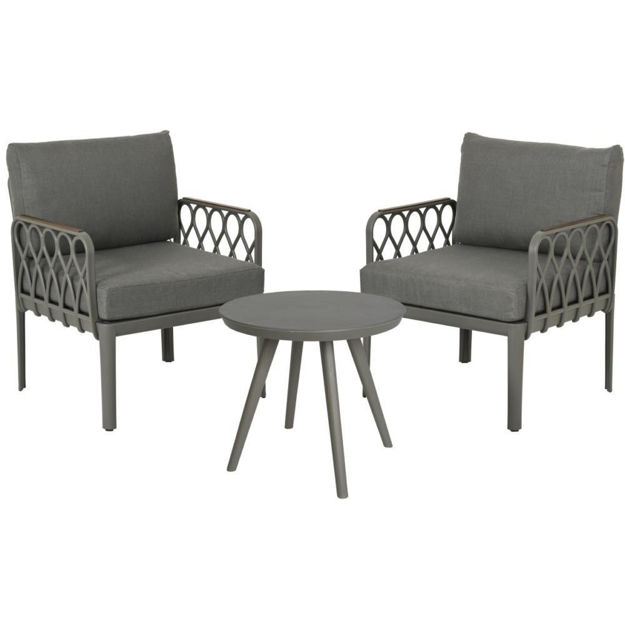 Picture of SAN ANTIONO 3 PCE RESIN BISTRO SET DARK GREY