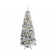 Picture of 1.8M SNOWY POP UP PRE-LIT CHRISTMAS TREE SILVER/BLUE BAUBLES