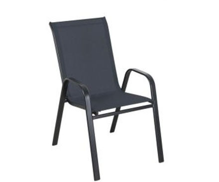 Picture of TEXTILENE STACKING GARDEN CHAIR GRAPHITE