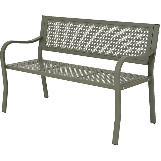 Picture of 2 SEATER METAL GARDEN BENCH GREEN